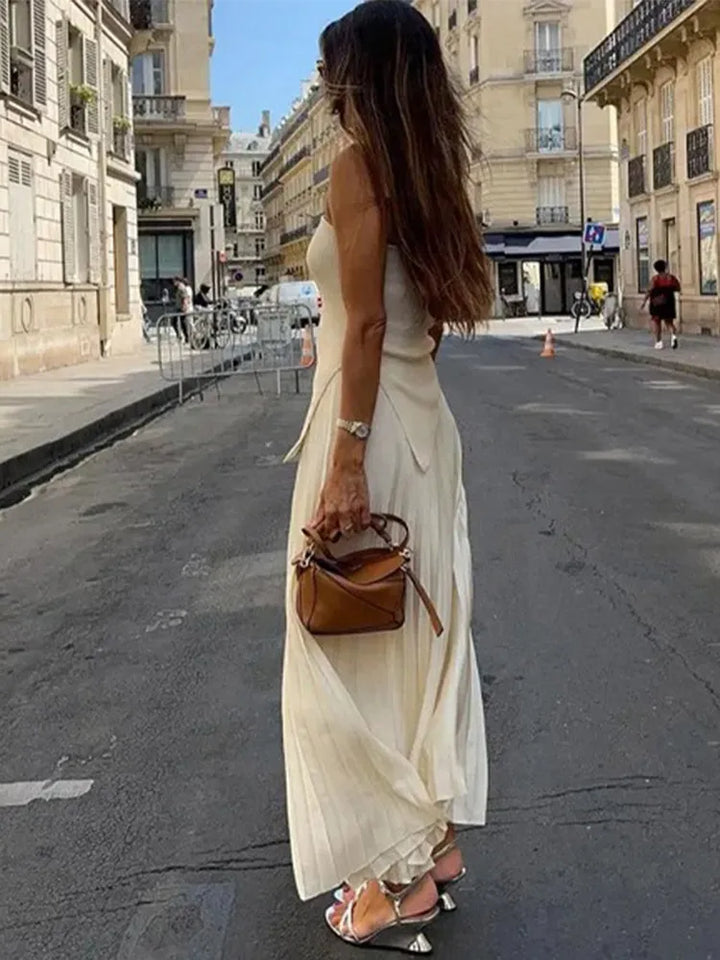 Levoire | Top Sans Bretelles Extensible & Jupe Pleine Taille Haute