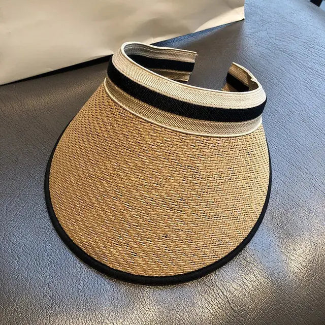 Levoire | Chapeau de paille avec Style Élégant et Protection Solaire pour Femmes Kaki 56-60CM