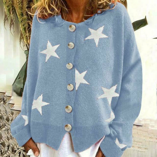 Levoire | Tricot Veste Tricot Avec Détails Étoiles Pour Femmes
