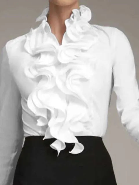 Levoire | Femme Blouse Asymétrique Avec Patte De Boutonnage Blanc