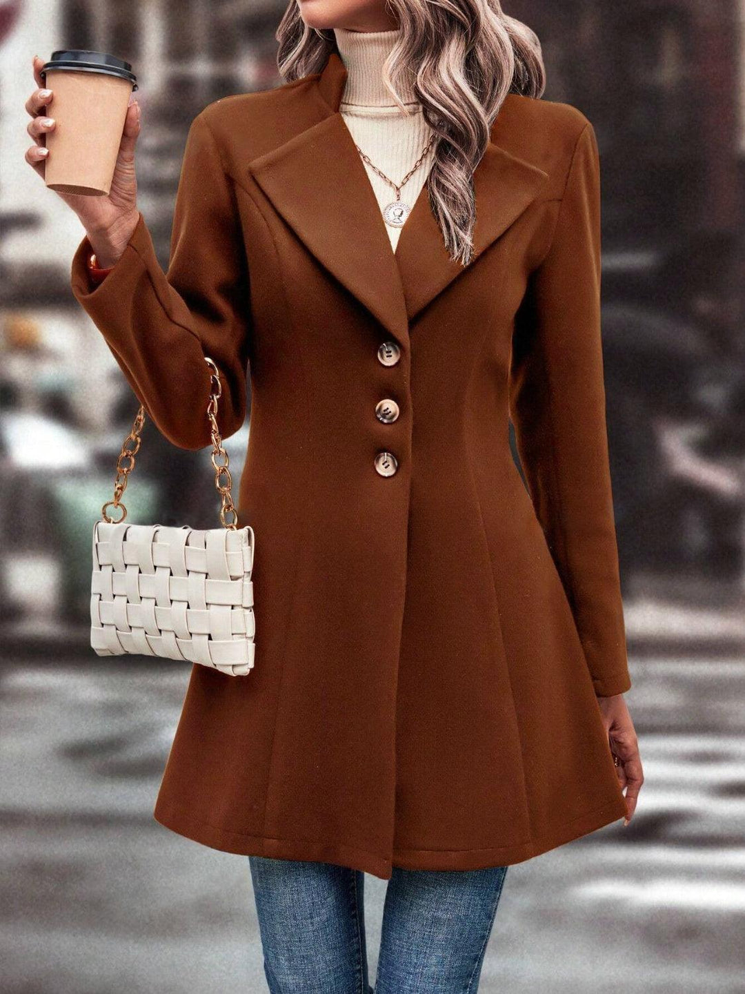 Levoire | Manteau Léger Élégant À Boutons Pour Un Usage Quotidien