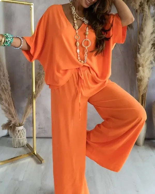Levoire | Pièce Été Set Veste Légère Pour Femmes Orange