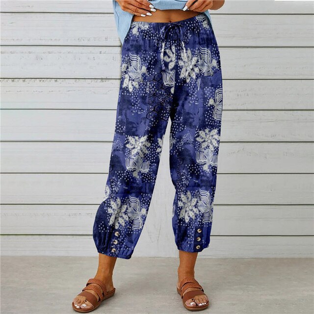 Levoire | Pantalon Avec Taille Élastique Bleu