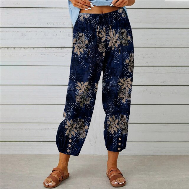 Levoire | Pantalon Avec Taille Élastique Bleu marine