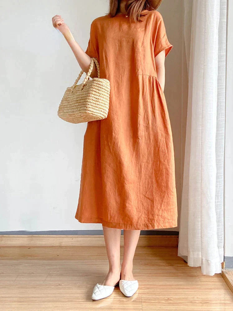 Levoire | Robe Midi Légère Orange