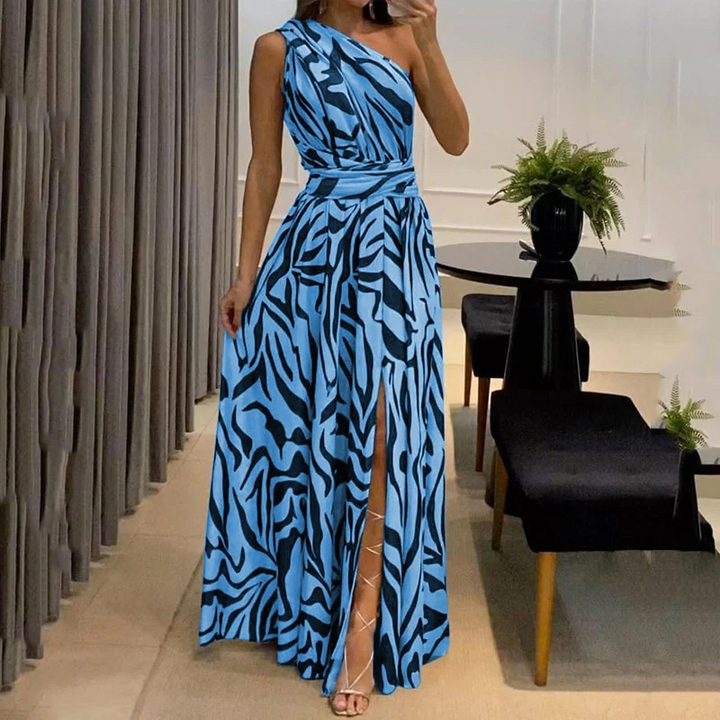 Levoire | Robe Tendance Avec Impression bleu