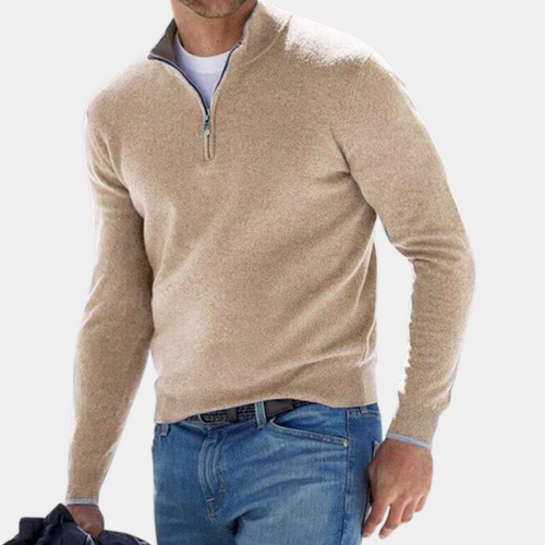Levoire | Demi-Zip Doublé Manche Longue Pull Vêtements Masculins
