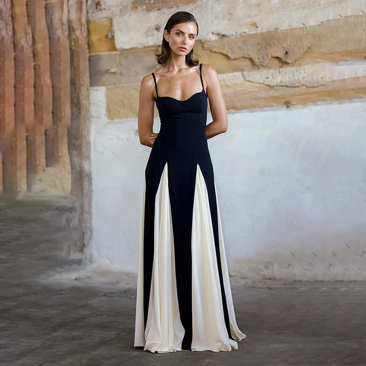Levoire | Robe Maxi Splice Dos Nu Épaule Dénudée