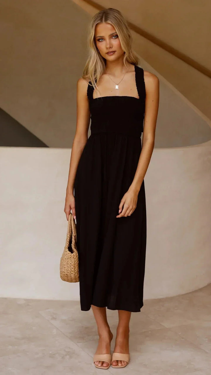Levoire | Belle Robe Maxi Sans Bretelles Avec Bretelles Noir