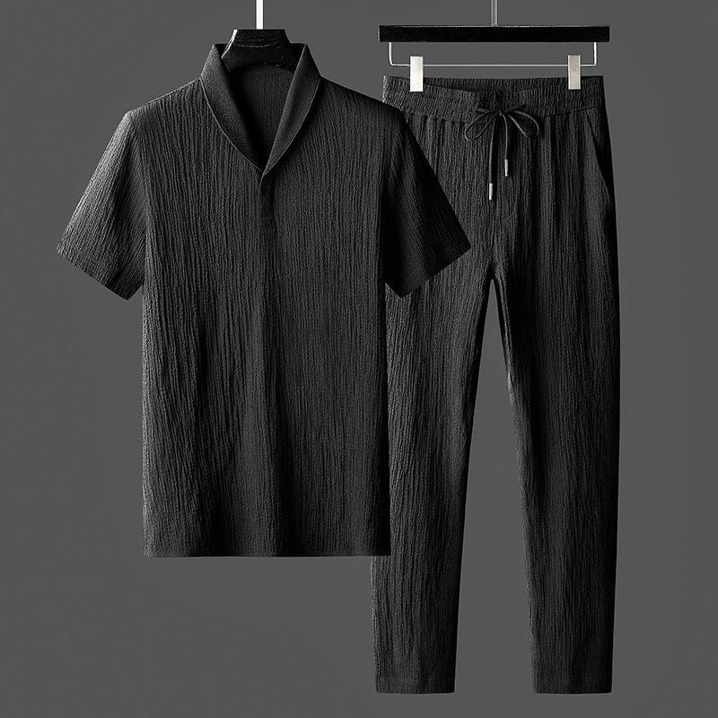 Levoire | Ensemble De Chemise Et Pantalon Élégant Noir