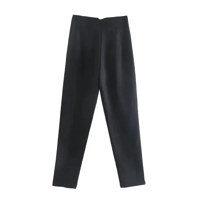Levoire | Pantalons Plissés Élégants À Taille Haute Noir