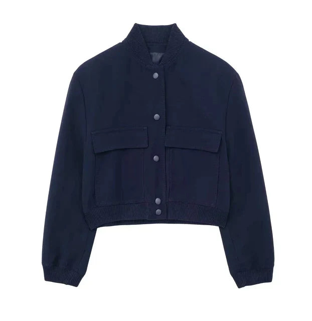 Levoire | Veste Bomber Élégante Pour Femmes Bleu marine