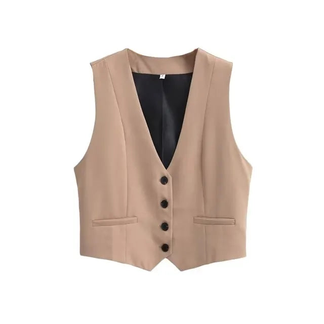 Levoire | Gilet sans manches pour femmes Khaki