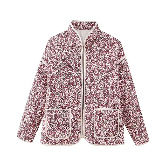 Levoire | Veste Patchwork Imprimée Weinlese Rosa Imprimé