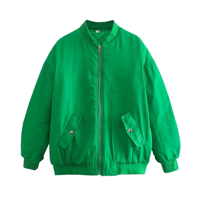 Levoire | Élégant Chic Veste Bombardier Vert