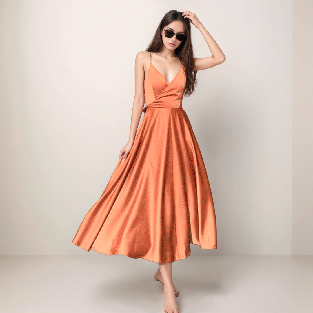 Levoire | Tee Longueur Robe Pour Mariage Terracotta