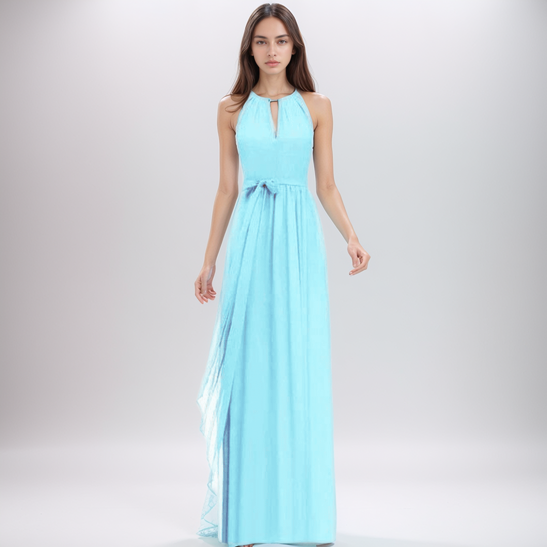 Levoire | Long Liliana Halter Pour Mariage Bleu