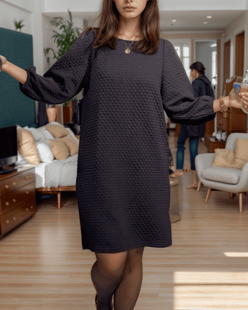 Levoire | Élégant Et Confortable Chemise Unicolore Noir