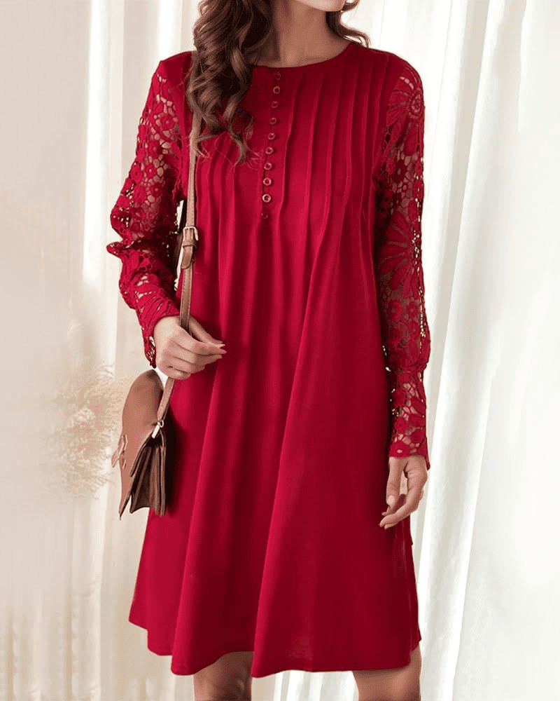 Levoire | Élégante Chemise Plissée En Satin À Manches Longues