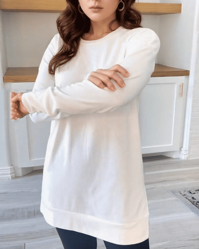 Levoire | Basique Combinable À Manches Longues Blanc
