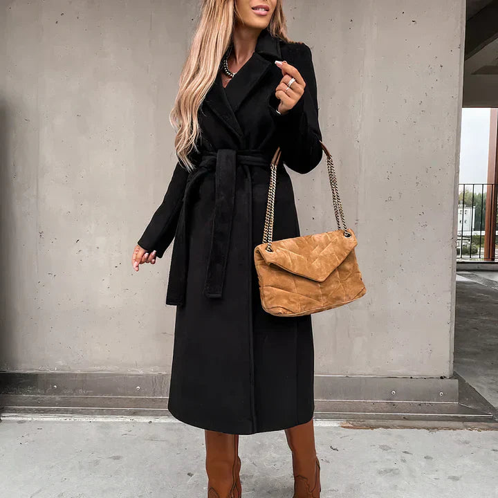 Levoire | Trench-Coat En Mélange De Laine Pour Femmes Noir