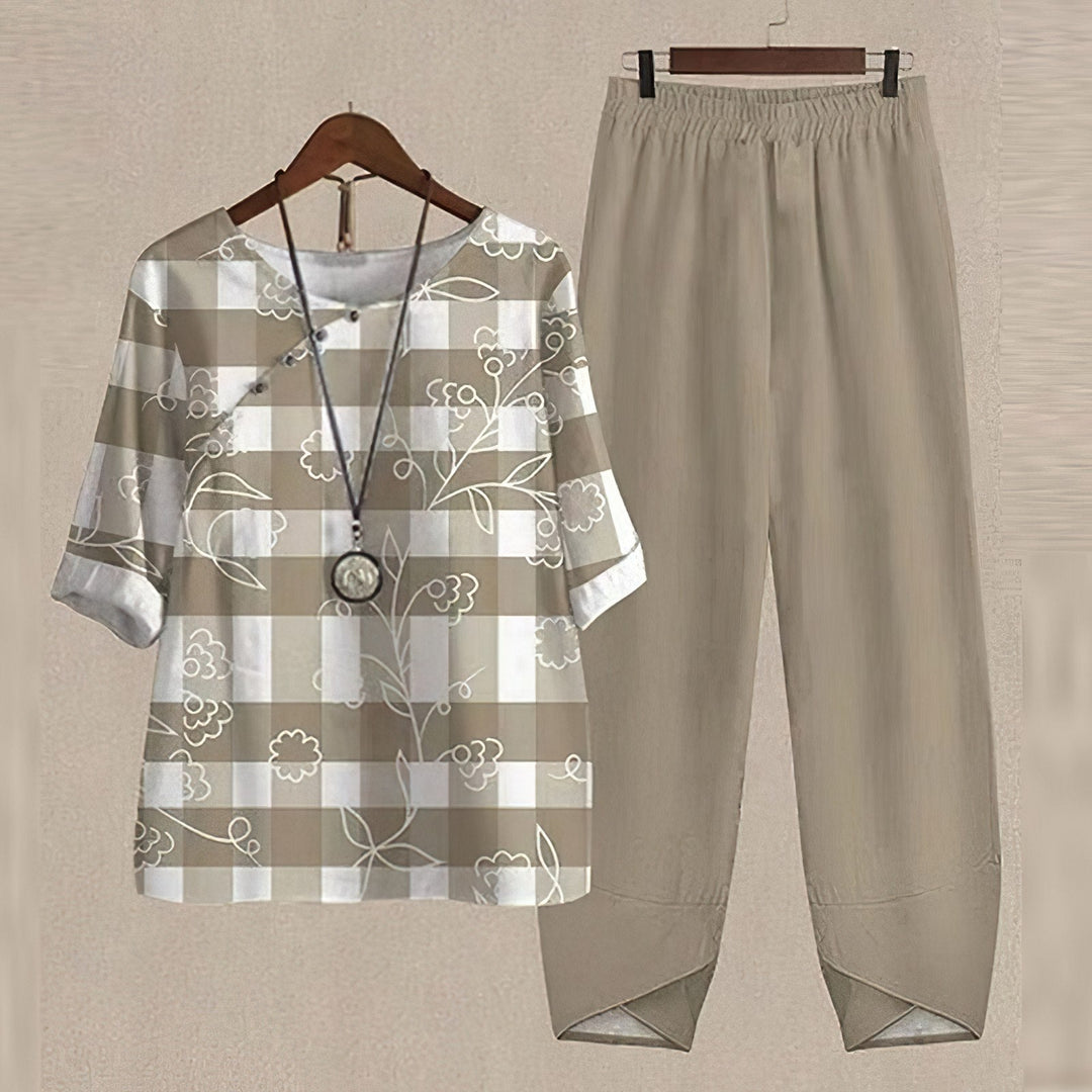 Levoire | Chic Sans Effort Ensemble Chemise Et Pantalon Khaki