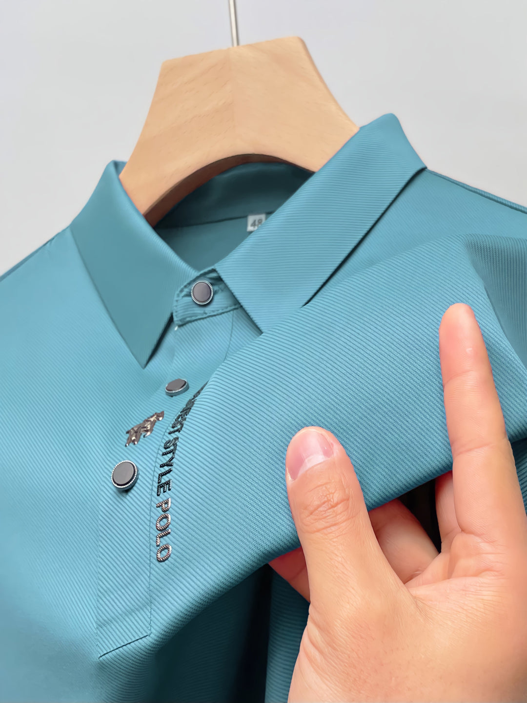 Levoire | Polos Musculaires Sans Plis Turquoise