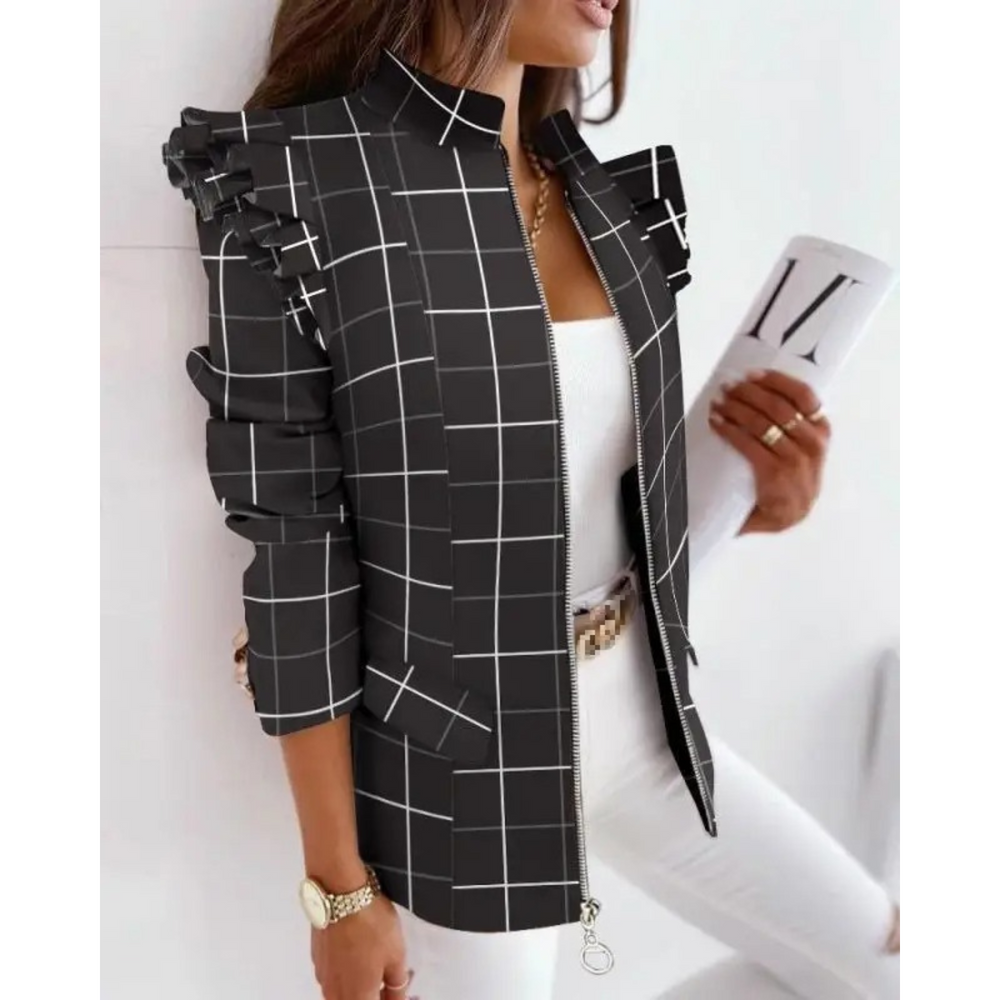 Levoire | Blazer Pour Femmes À Rayures Gris