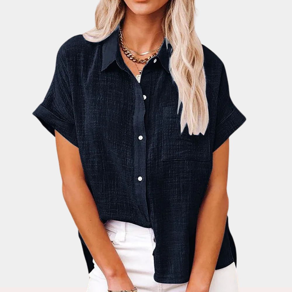 Levoire | Chemise en coton lin léger Noir