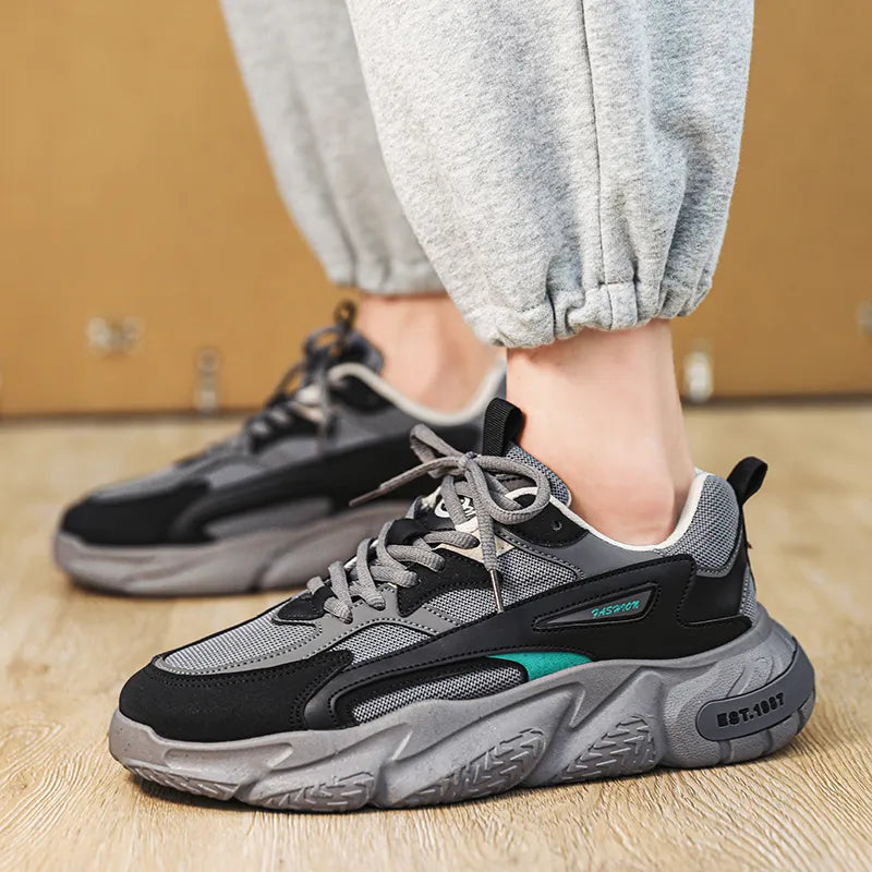 Levoire | Baskets Tendance Sportives Noir Gris