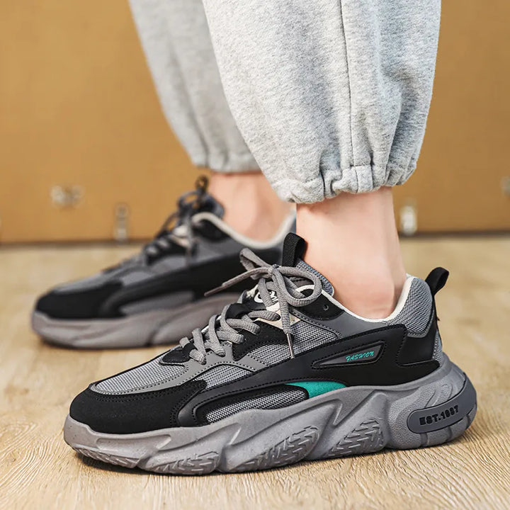 Levoire | Baskets Tendance Sportives Noir Gris