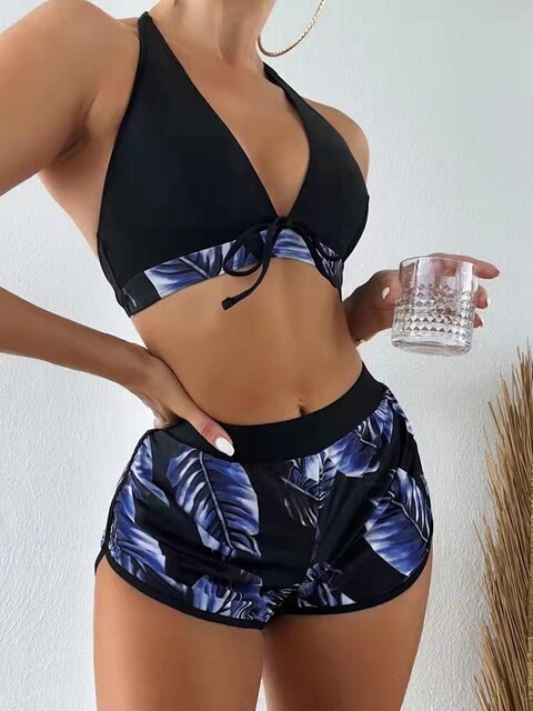 Levoire | Bikini à imprimé feuilles Violet