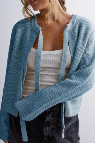 Levoire | Gilet Avec Ceinture À Nouer Et Côtes Pour Femmes