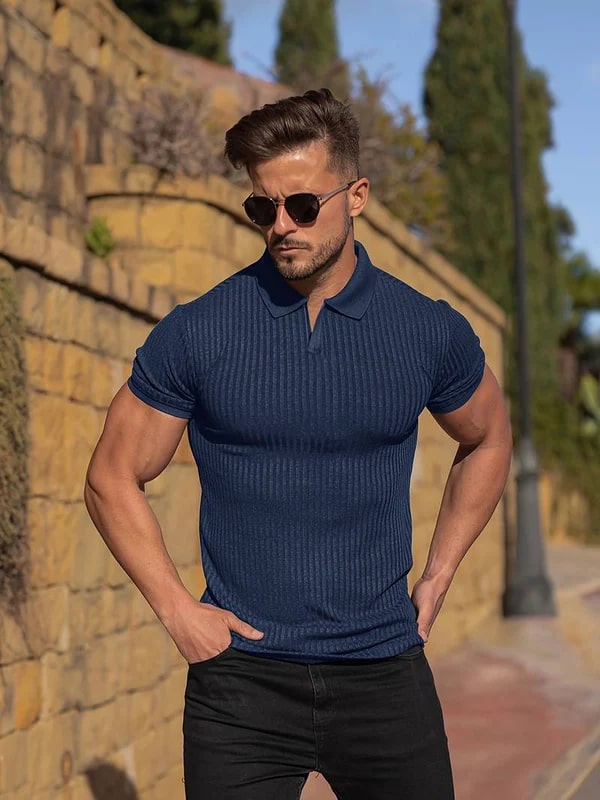 Levoire | Polo Tricot Épuré Bleu marine