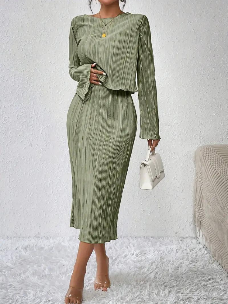 Levoire | Ensemble Assorti Femmes Style Jupe & Blouse Ensemble Vert olive