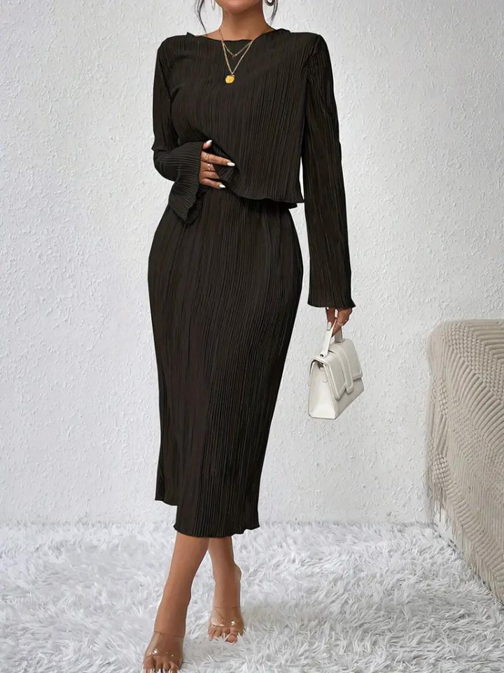 Levoire | Ensemble Assorti Femmes Style Jupe & Blouse Ensemble Noir