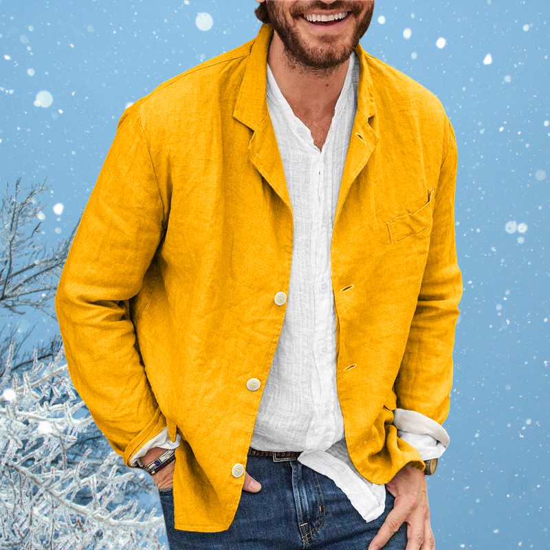 Levoire | Blazer Élégant Pour Hommes Jaune