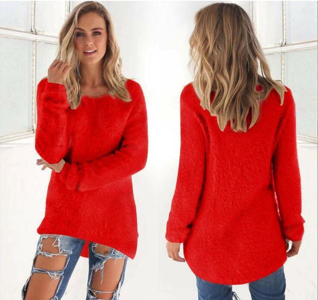 Levoire | Chaud Col Rond Manches Longues Pull Rot