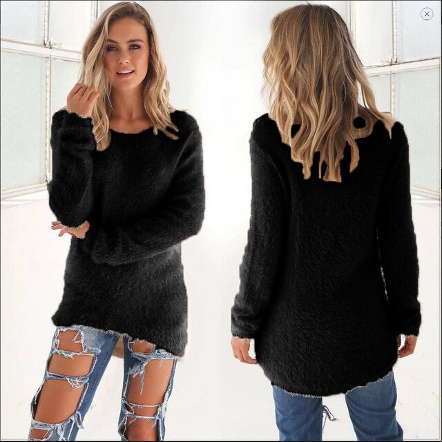 Levoire | Chaud Col Rond Manches Longues Pull Noir