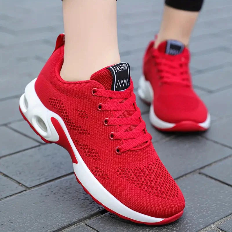 Levoire | Semelle Douce Chaussures De Randonnée Sneakers Femme Rouge