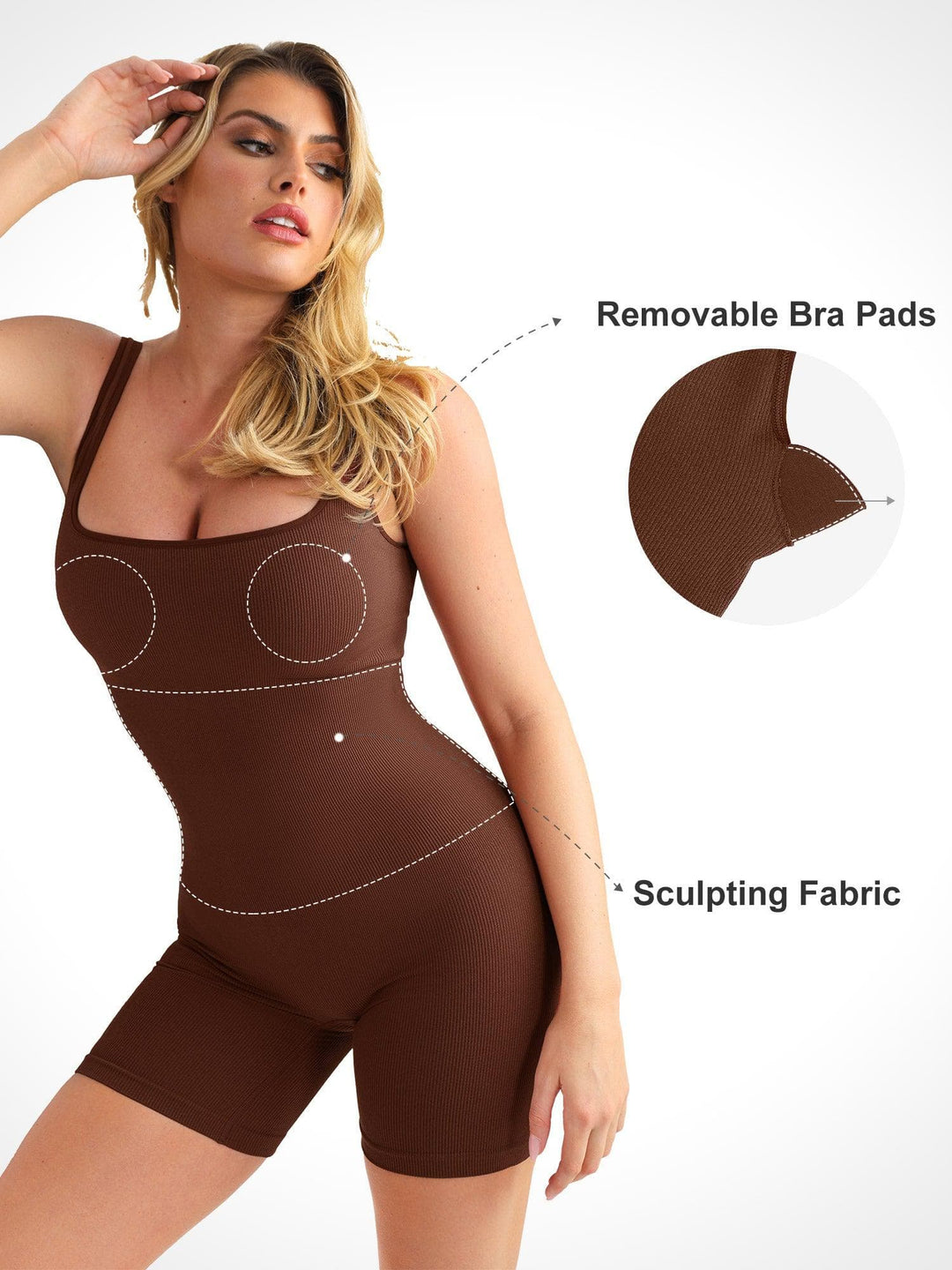 Levoire | Combinaison Femme Avec Manches Longues Sans Coutures Et Combinaison Fitness Sculptante
