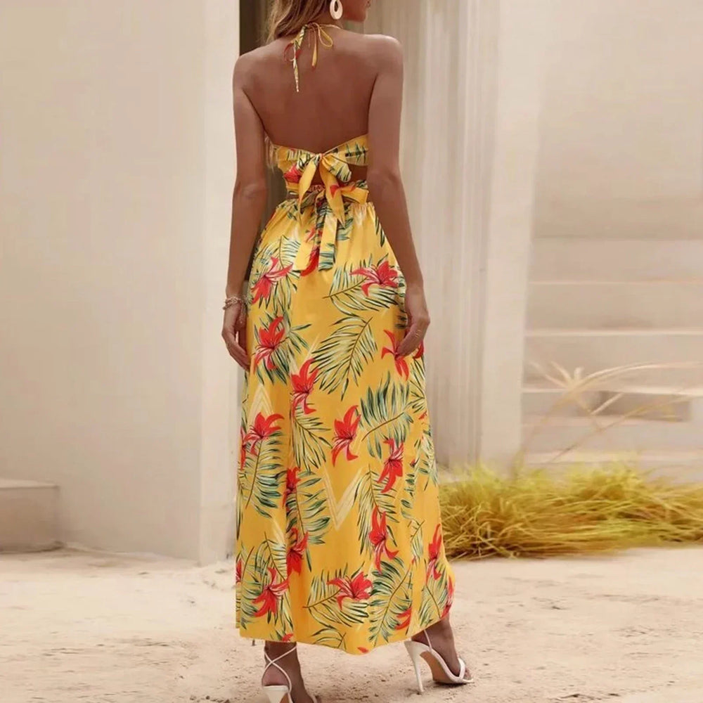 Levoire | Robe À Motif Floral Maxi Longueur