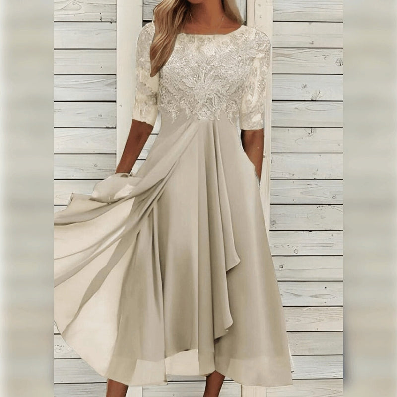 Levoire | Robe de luxe élégante Beige