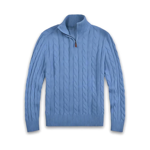 Levoire | Pull En Maille À Fermeture Éclair Quart Dans Le Dos Avec Manches Longues Pour Hommes