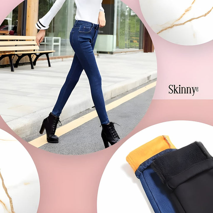 Levoire | Doublure En Polaire Myk Jeans Taille Haute Bleu