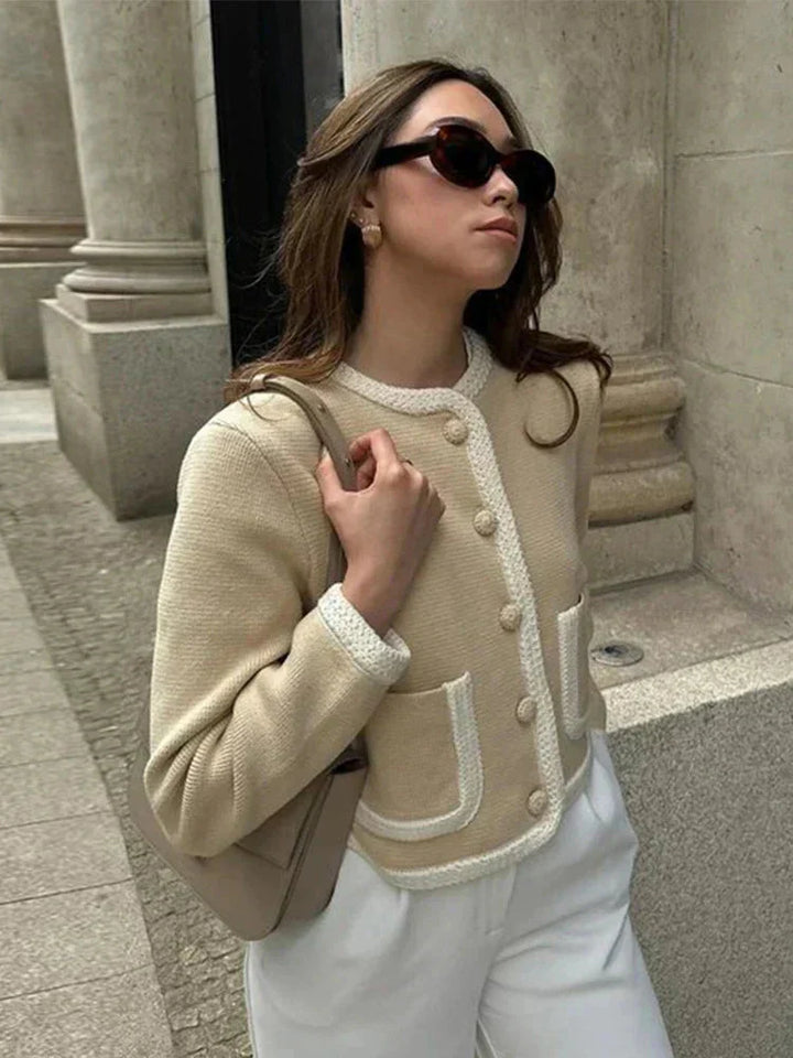 Levoire | Simple Carre Beige Blazer Vestes Femme L