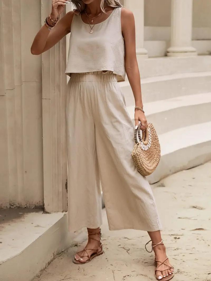 Levoire | Ensemble, Ajusté, Coupe Ample, Pantalon À Jambes Larges, Vêtements D'Été 2XL