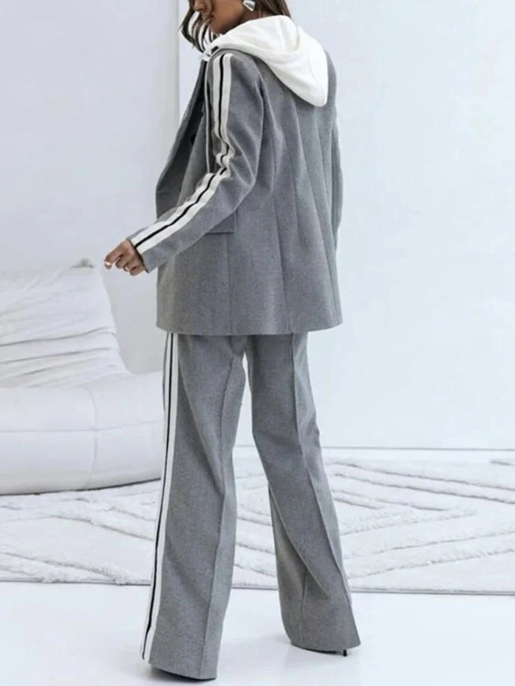 Levoire | Pantalons Larges Décontractés Ensemble Blazer Ensemble Femmes