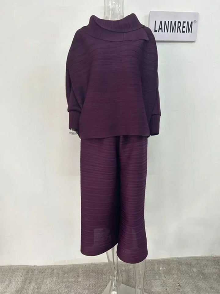 Levoire | Ensemble Femme Avec Manches Longues Et Pantalons Amples Lilas Une taille