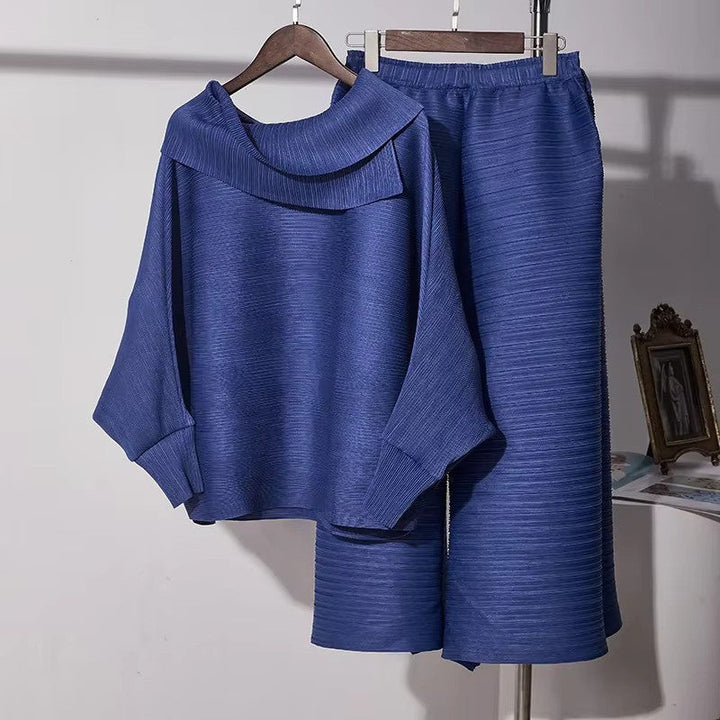 Levoire | Ensemble Femme Avec Manches Longues Et Pantalons Amples bleu roi Une taille